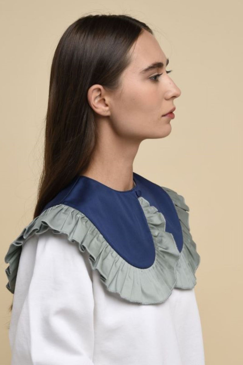 PETAL COLLAR - BICOLOR BLUE/SAGE