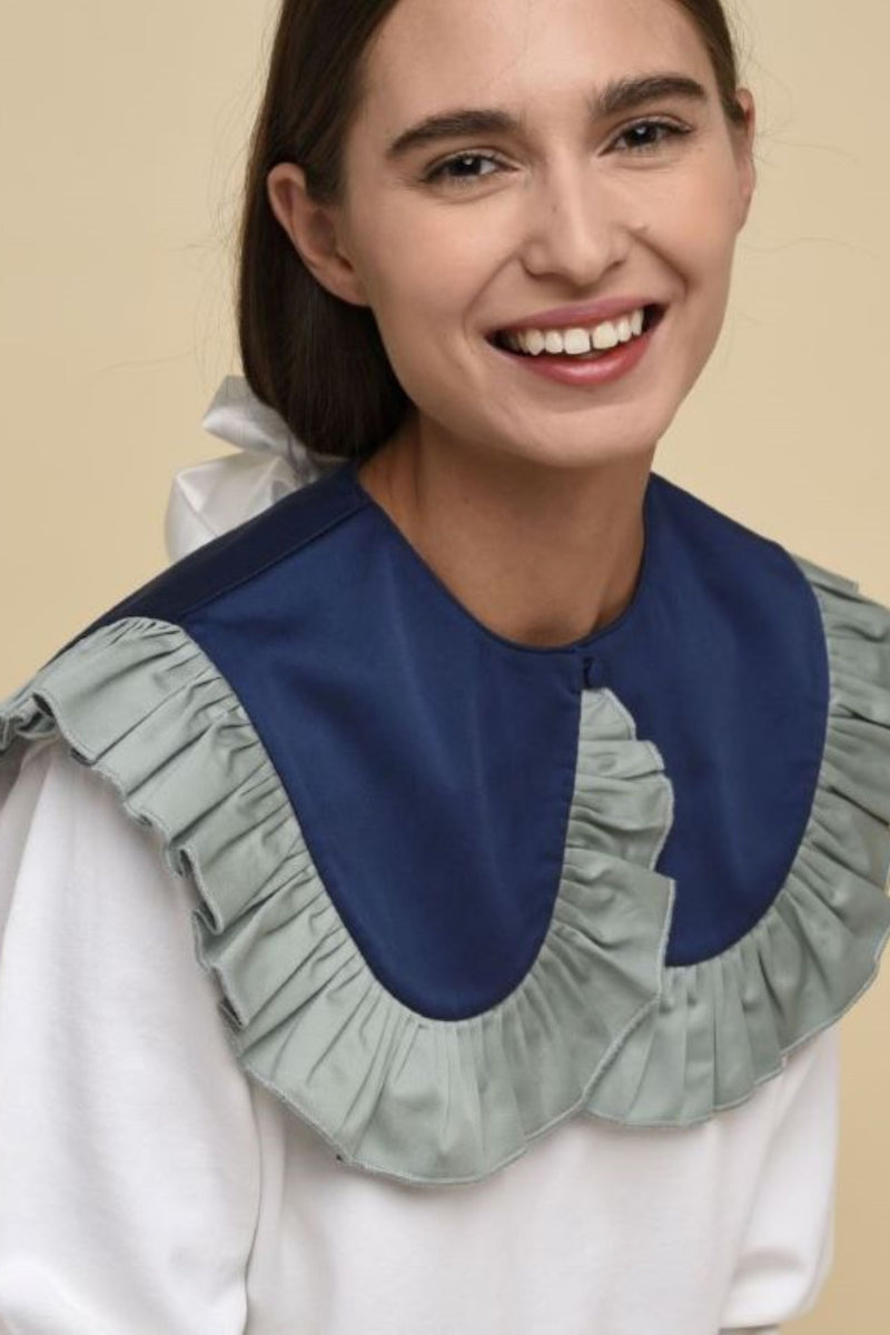 PETAL COLLAR - BICOLOR BLUE/SAGE