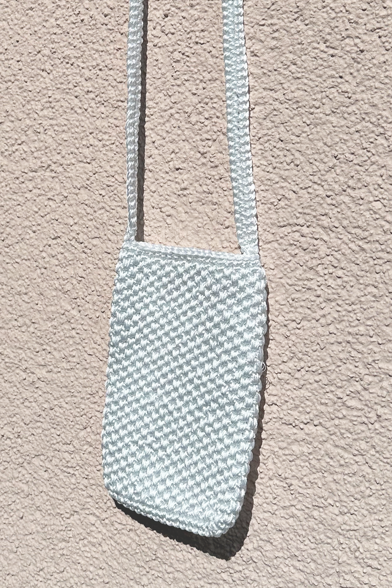 MOBILE CASE WITH STRAP - WHITE