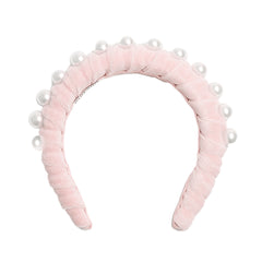 HEADBAND W/T MAXI PEARLS - PINK – Bluetiful Milano display picture 2
